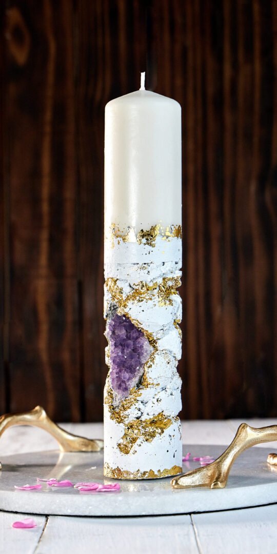White & Amethyst Pair